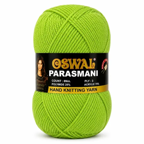 Oswal_Parasmani_Hand_Knitting_Yarn/Wool/Woollen_Thread,_3_Ply,__75%_Acrylic_&_25%_Polyamide,_(1_ball-100g_Each),_Very_Soft_Yarn_for,_Crochet,_Sweaters,_Shawls_&_Crafts_(Shade_52:_Salmon_Pink_/_Coral