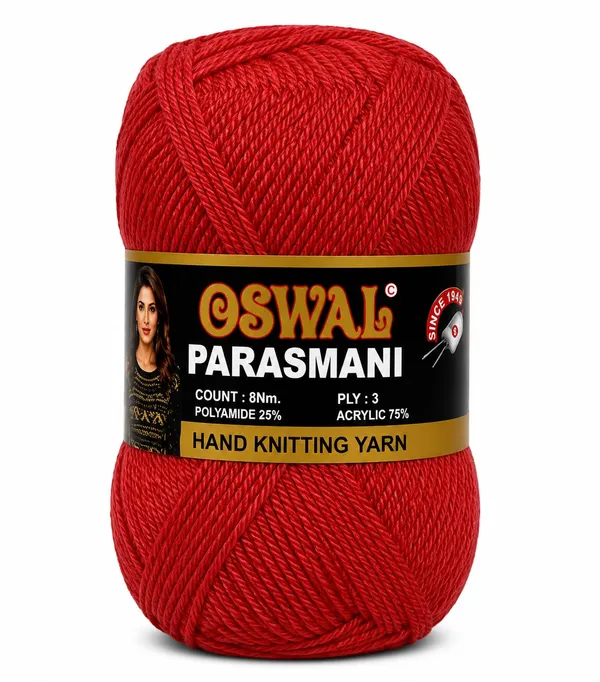 Oswal_Parasmani_Hand_Knitting_Yarn/Wool/Woollen_Thread,_3_Ply,__75%_Acrylic_&_25%_Polyamide,_(1_ball-100g_Each),_Very_Soft_Yarn_for,_Crochet,_Sweaters,_Shawls_&_Crafts_(Shade_61:_Salmon_-_Pack_of_3