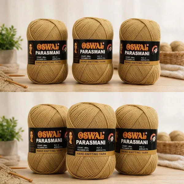 Ganga_Acrowools_HoGanga_Blankie_Chenille_Polyester_Yarn_Supersoft_Knitting_Wool_Ball,_(1_Ball/100_Gram_Each)_(Pink_BLK011,_200_Gram)bby_India_Crochet_Thread_for_All_Seasons_-_100%_Acrylic-_400mtr-100gm___Shade_78:_Olive_Brown_-_Pack_of_3