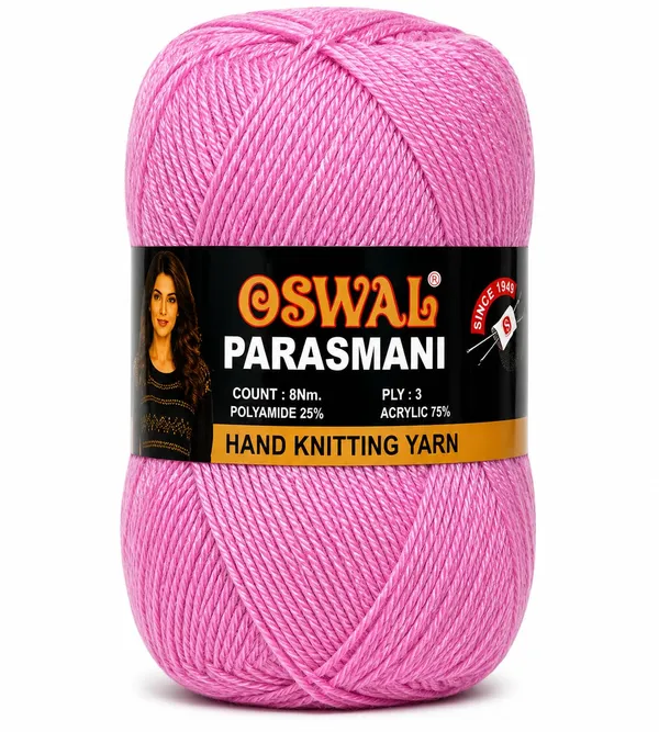 Oswal_Parasmani_Hand_Knitting_Yarn/Wool/Woollen_Thread,_3_Ply,__75%_Acrylic_&_25%_Polyamide,_(1_ball-100g_Each),_Very_Soft_Yarn_for,_Crochet,_Sweaters,_Shawls_&_Crafts_(Shade_84:_Light_Purple_-_Pack_of_3