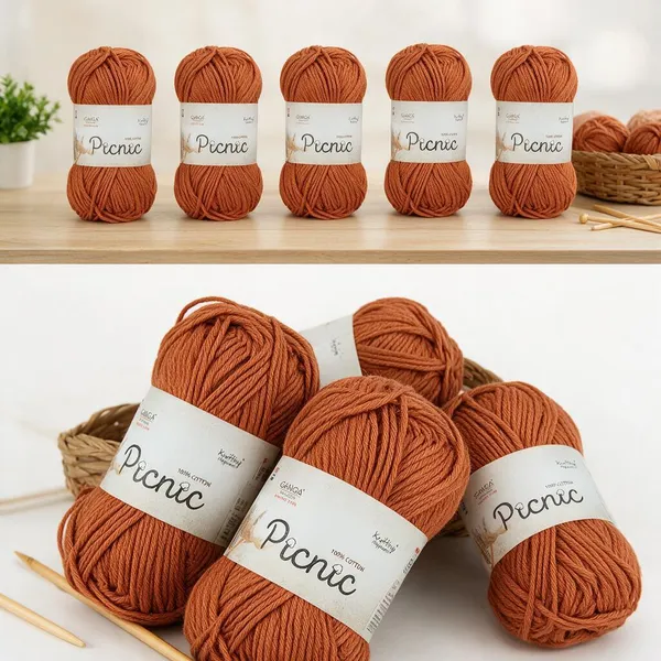Ganga_Picnic_100%_Cotton_Knitting_Yarn_–_Soft_&_Natural_-_Pack_of_5