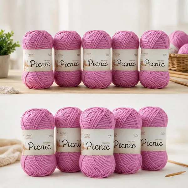 Ganga_Picnic_100%_Cotton_Knitting_Yarn_–_Soft_&_Natural_-_Pack_of_5