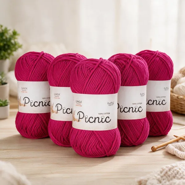 Ganga_Picnic_100%_Cotton_Knitting_Yarn_–_Soft_&_Natural_-_Pack_of_5