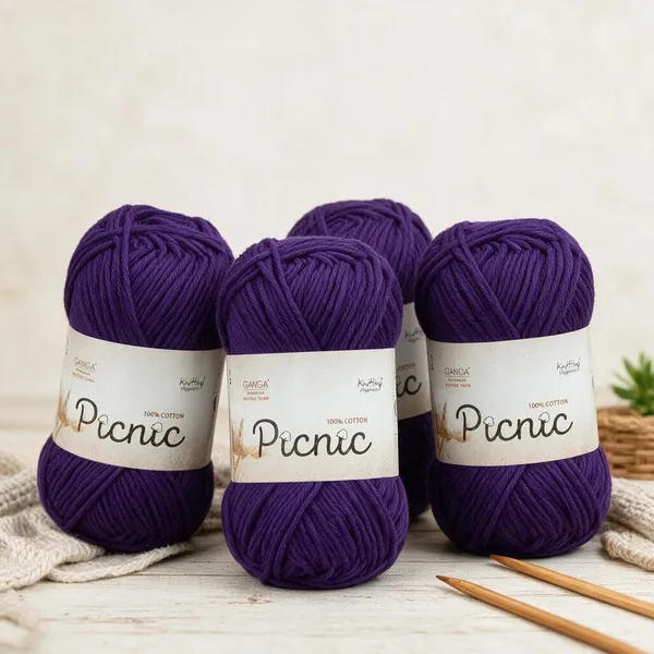 Ganga_Picnic_100%_Cotton_Knitting_Yarn_–_Soft_&_Natural_-_Pack_of_5