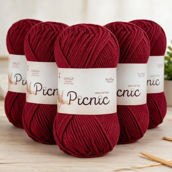 Ganga_Picnic_100%_Cotton_Knitting_Yarn_–_Soft_&_Natural_-_Pack_of_5