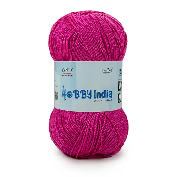Ganga_Acrowools_Hobby_India_Crochet_Thread_for_All_Seasons_-_100%_Acrylic-_400mtr-100gm___Shade_no_HB01-Paradise_Pink_-_Pack_of_3