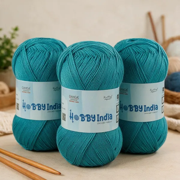 Ganga_Acrowools_Hobby_India_Crochet_Thread_for_All_Seasons_-_100%_Acrylic-_400mtr-100gm___Shade_no_HB04-Topaz_Blue_-_Pack_of_3