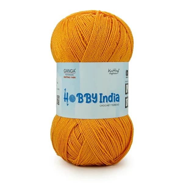 Ganga_Acrowools_Hobby_India_Crochet_Thread_for_All_Seasons_-_100%_Acrylic-_400mtr-100gm___Shade_no_HB07-Goldenrod_-_Pack_of_3