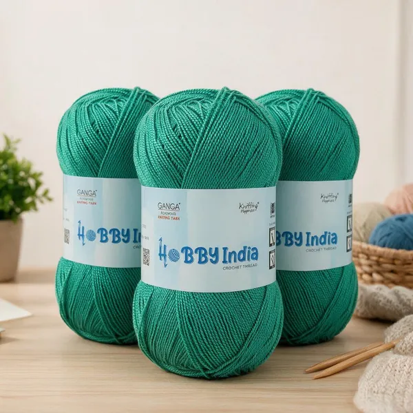 Ganga_Acrowools_Hobby_India_Crochet_Thread_for_All_Seasons_-_100%_Acrylic-_400mtr-100gm___Shade_no_HB11-Spectra_Green_-_Pack_of_3