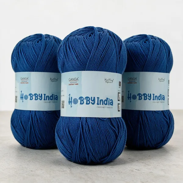 Ganga_Acrowools_Hobby_India_Crochet_Thread_for_All_Seasons_-_100%_Acrylic-_400mtr-100gm___Shade_no_HB13-Cobalt_Blue_-_Pack_of_3