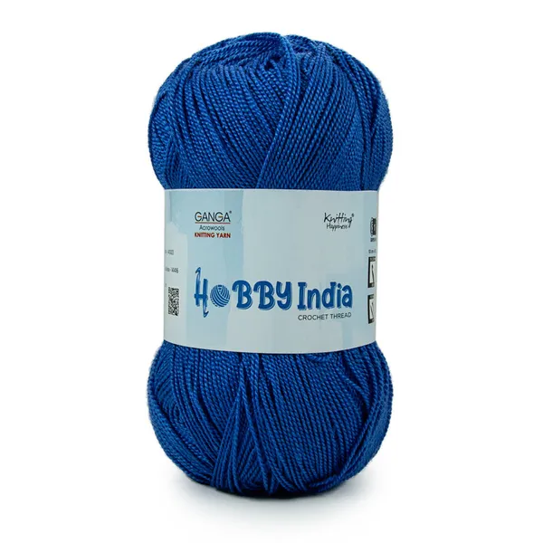 Ganga_Acrowools_Hobby_India_Crochet_Thread_for_All_Seasons_-_100%_Acrylic-_400mtr-100gm___Shade_no_HB13-Cobalt_Blue_-_Pack_of_3