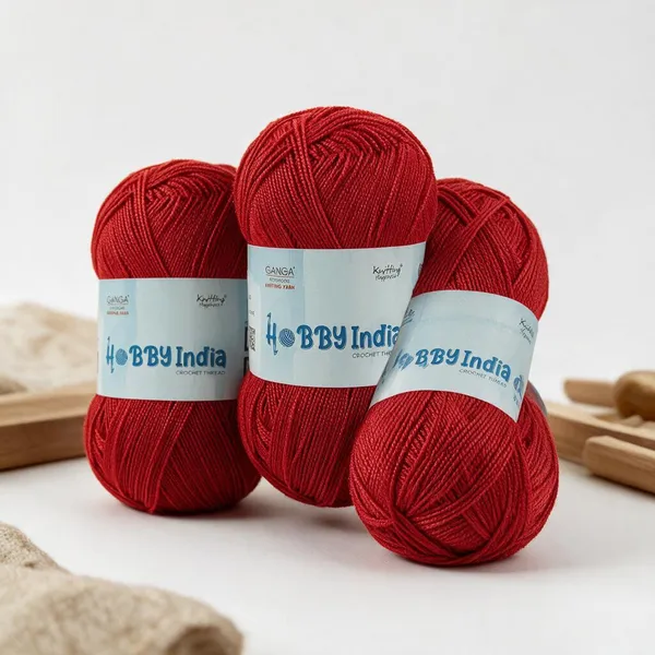 Ganga_Acrowools_Hobby_India_Crochet_Thread_for_All_Seasons_-_100%_Acrylic-_400mtr-100gm___Shade_no_HB01-Paradise_Pink_HB17-Sterling_Red