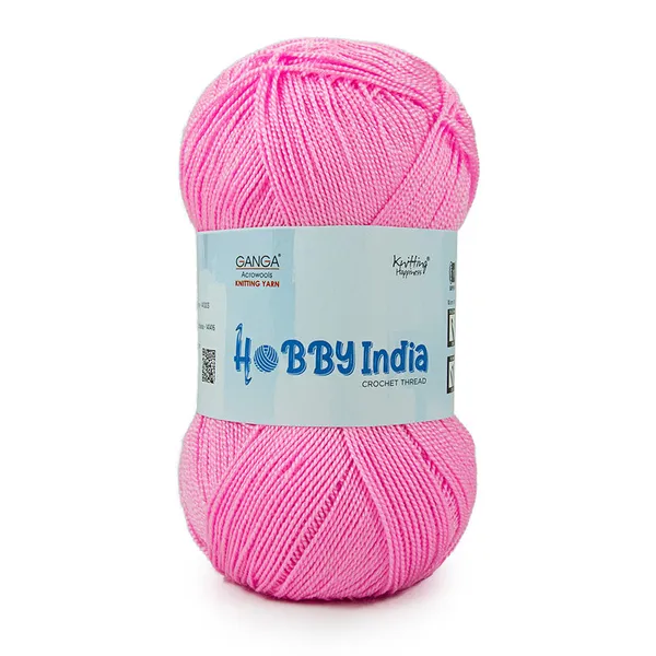 Ganga_Acrowools_Hobby_India_Crochet_Thread_for_All_Seasons_-_100%_Acrylic-_400mtr-100gm___Shade_no_HB63-Princess_Pink