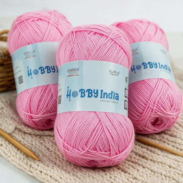 Ganga_Acrowools_Hobby_India_Crochet_Thread_for_All_Seasons_-_100%_Acrylic-_400mtr-100gm___Shade_no_HB63-Princess_Pink