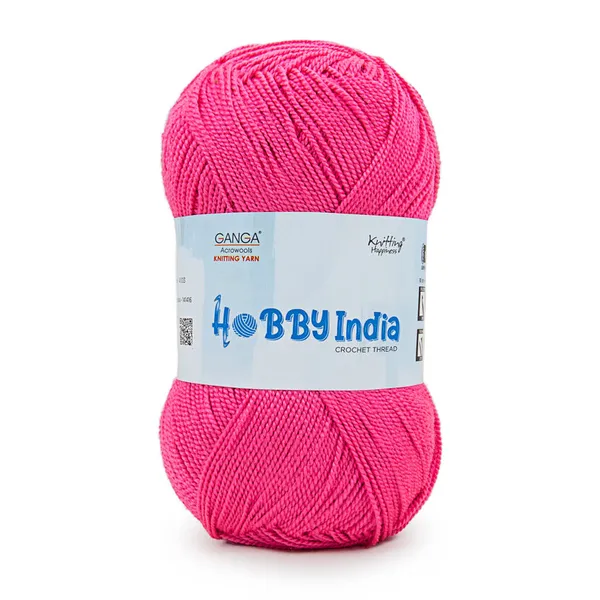 Ganga_Acrowools_Hobby_India_Crochet_Thread_for_All_Seasons_-_100%_Acrylic-_400mtr-100gm___Shade_no__HB67-Dark_Pink