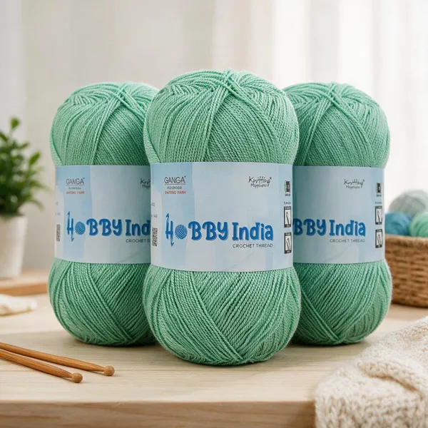 Ganga_Acrowools_Hobby_India_Crochet_Thread_for_All_Seasons_-_100%_Acrylic-_400mtr-100gm___Shade_no__HB68-Ocean_Green_-_Pack_of_3