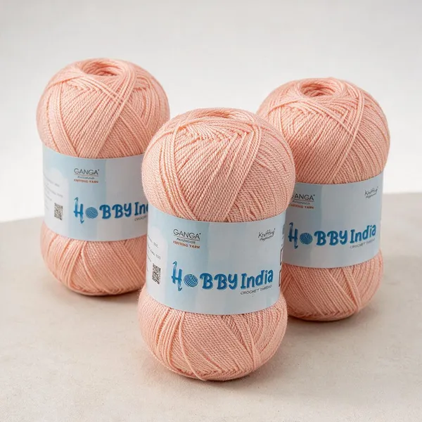 Ganga_Acrowools_Hobby_India_Crochet_Thread_for_All_Seasons_-_100%_Acrylic-_400mtr-100gm___Shade_no__HB70-Coral_Candy_-_Pack_of_3