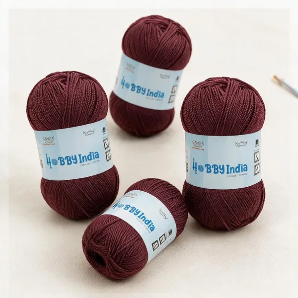Ganga_Acrowools_Hobby_India_Crochet_Thread_for_All_Seasons_-_100%_Acrylic-_400mtr-100gm___Shade_no__HB72-Bordeaux_-_Pack_of_3