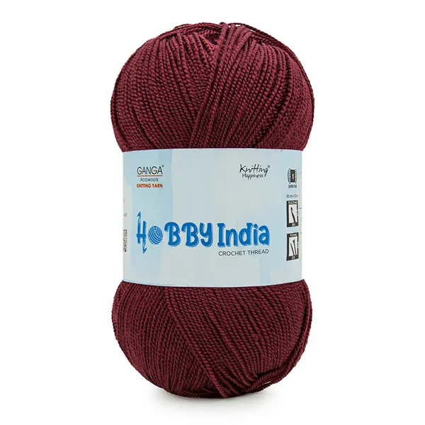 Ganga_Acrowools_Hobby_India_Crochet_Thread_for_All_Seasons_-_100%_Acrylic-_400mtr-100gm___Shade_no__HB72-Bordeaux_-_Pack_of_3