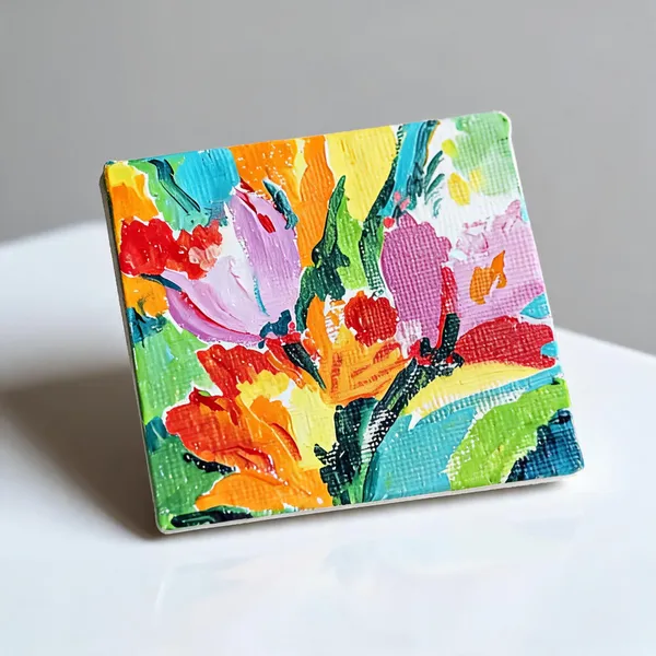 Canvas_Mdf_Multicolour_Floral_Pattern_Refrigerator_Magnet