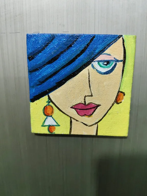 Canvas_Mdf_Multicolour_Painted_Portrait_Fridge_Magnet