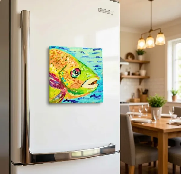 Canvas_Mdf_Multicolour_Fish_Fridge_Magnet