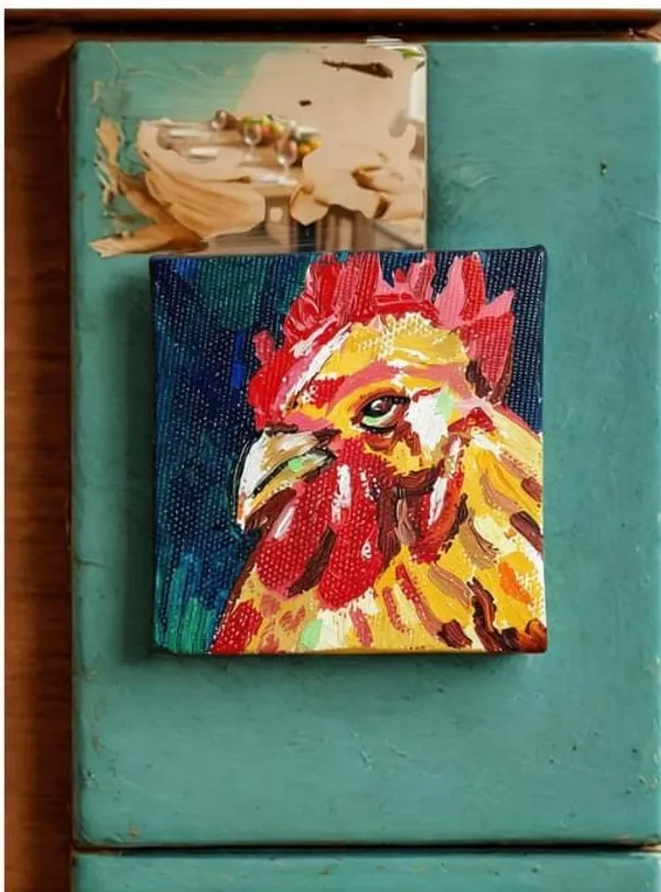 Canvas_Contemporary_Rooster_Portrait_Painting