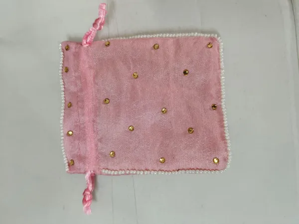 Pink_Poly_Silk_Beaded_Drawstring_Potli_Bag_For_Women