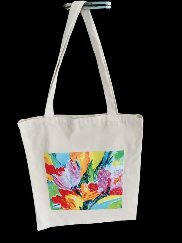 White_Cotton_Floral_Abstract_Printed_Canvas_Tote_Bag_For_Women