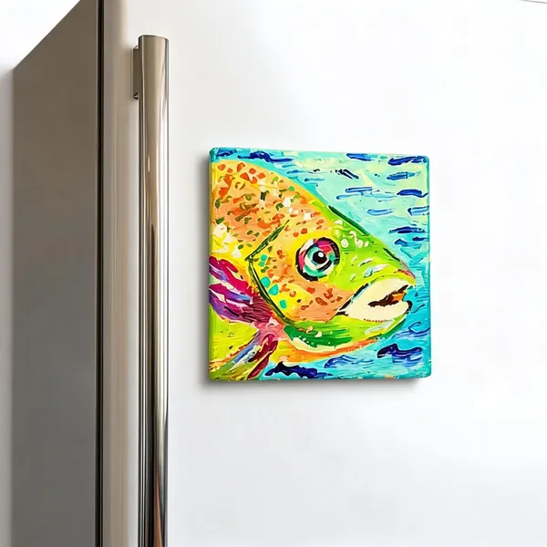 Canvas_Mdf_Multicolour_Fish_Fridge_Magnet