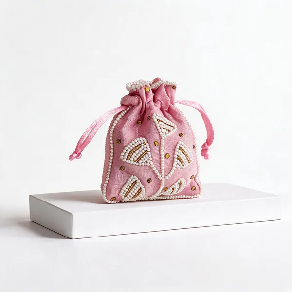 Pink_Poly_Silk_Beaded_Drawstring_Potli_Bag_For_Women