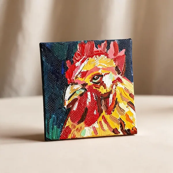 Canvas_Contemporary_Rooster_Portrait_Painting