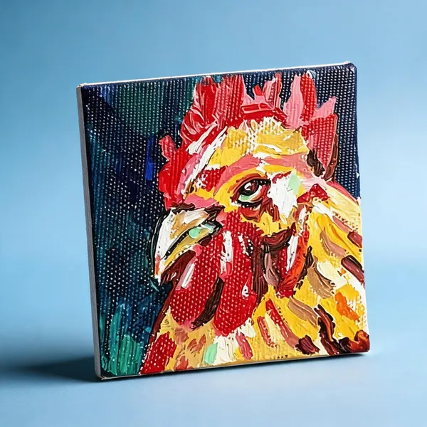 Canvas_Contemporary_Rooster_Portrait_Painting