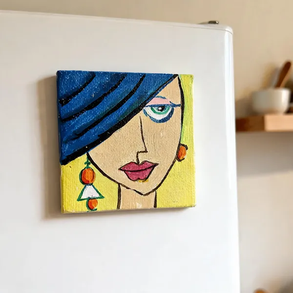 Canvas_Mdf_Multicolour_Painted_Portrait_Fridge_Magnet