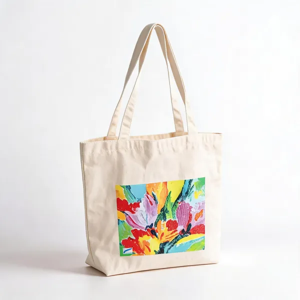 White_Cotton_Floral_Abstract_Printed_Canvas_Tote_Bag_For_Women