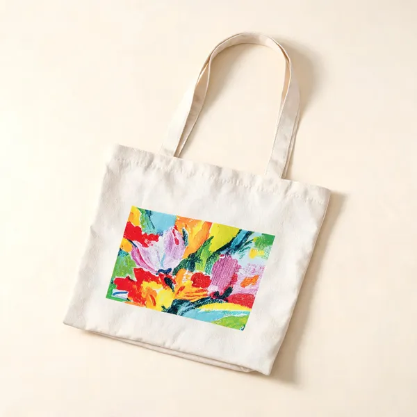 White_Cotton_Floral_Abstract_Printed_Canvas_Tote_Bag_For_Women