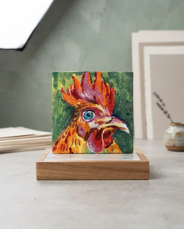 Canvas_Mdf_Rustic_Rooster_Painted_Display_Plaque
