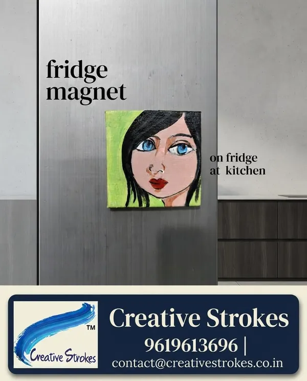 Canvas_Mdf_Hand_Painted_Portrait_Fridge_Magnet