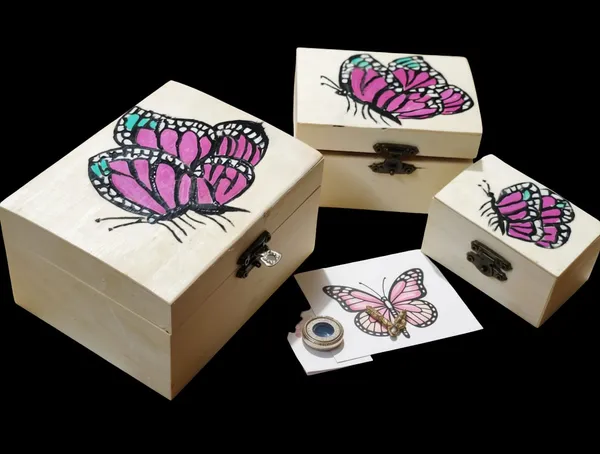 Mdf_Butterfly_Hand_Painted_Decorative_Storage_Box_Set_Of_3