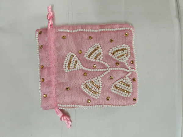 Pink_Poly_Silk_Beaded_Drawstring_Potli_Bag_For_Women