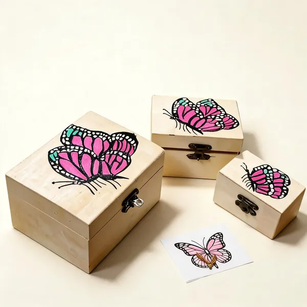 Mdf_Butterfly_Hand_Painted_Decorative_Storage_Box_Set_Of_3