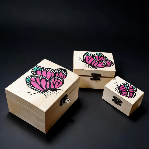Mdf_Butterfly_Hand_Painted_Decorative_Storage_Box_Set_Of_3