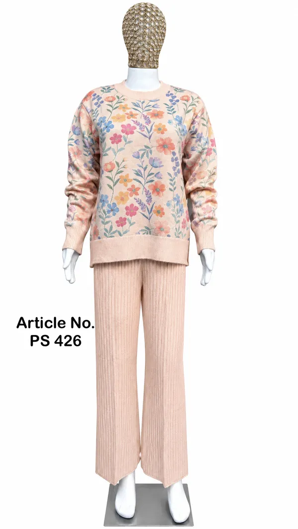 Pink_Knitted_Floral_Print_Co-Ord_Set_for_Women