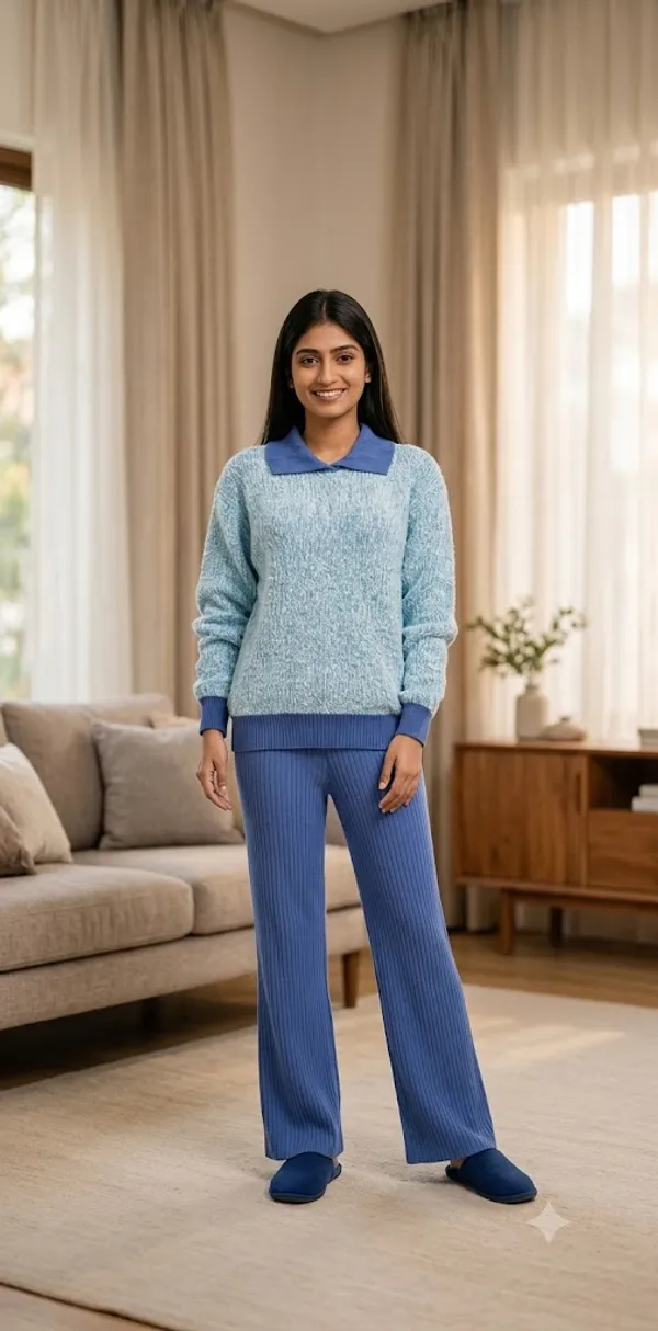 Blue_Woolen_Knit_Relaxed_Fit_Co-Ord_Set_For_Women