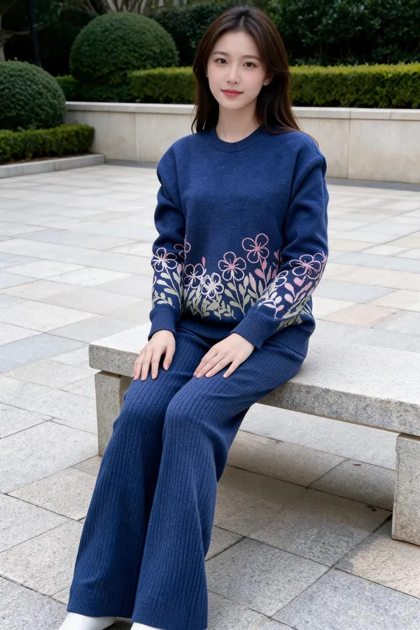 Blue_Woolen_Floral_Embroidered_Relaxed_Fit_Co-Ord_Set_For_Women