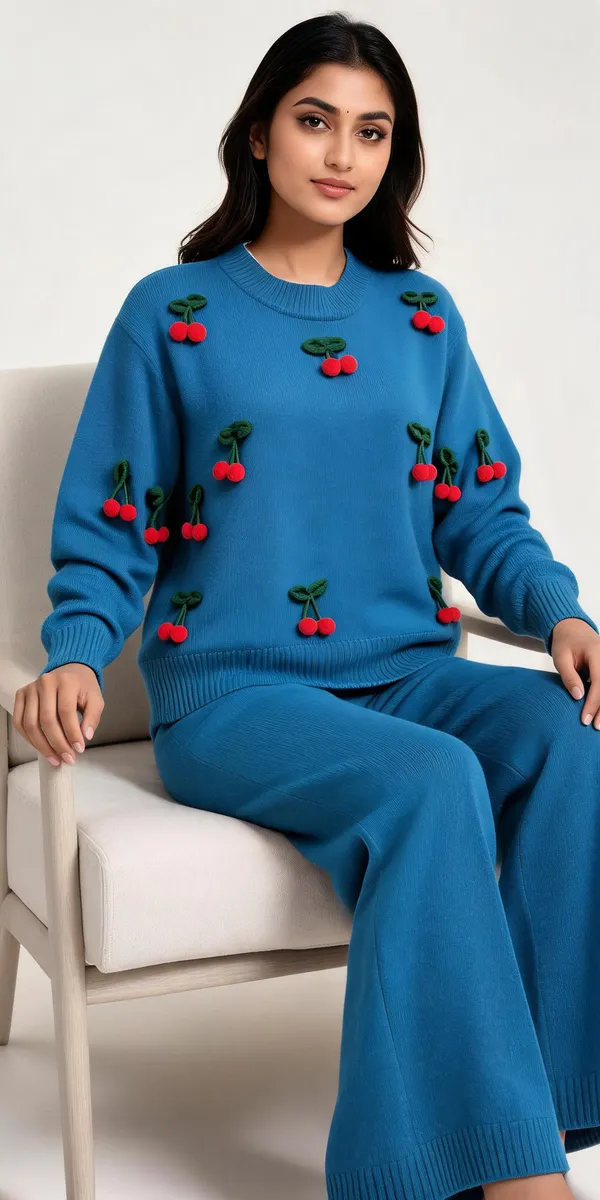 Blue_Woolen_Cherry_Embroidered_Relaxed_Fit_Co-Ord_Set_For_Women
