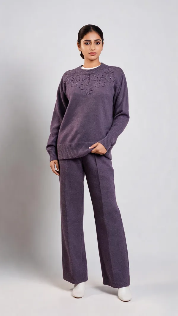 Purple_Woolen_Floral_Embroidered_Relaxed_Fit_Co-Ord_Set_For_Women