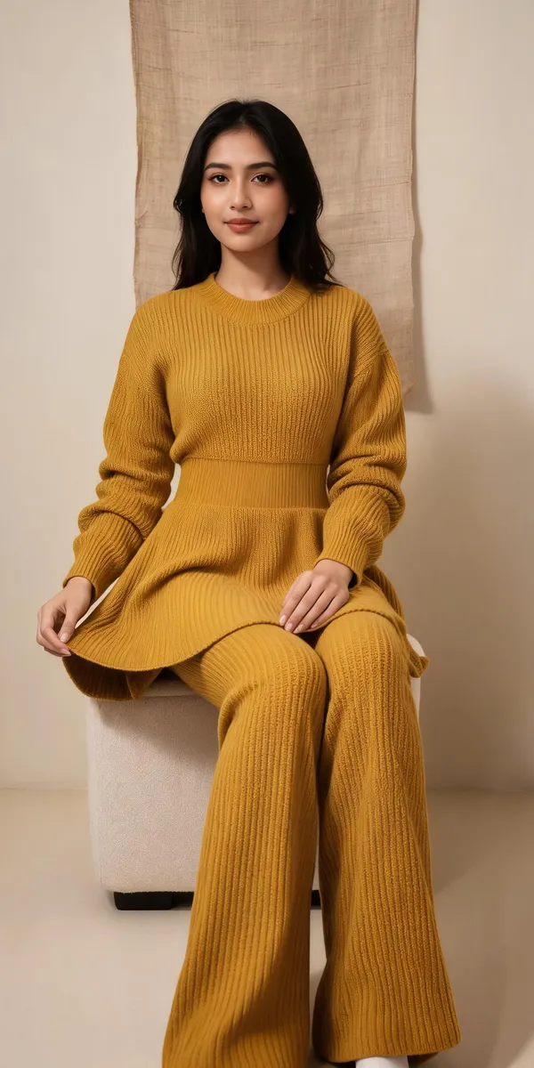 Mustard_Woolen_Knit_Relaxed_Fit_Co-Ord_Set_For_Women