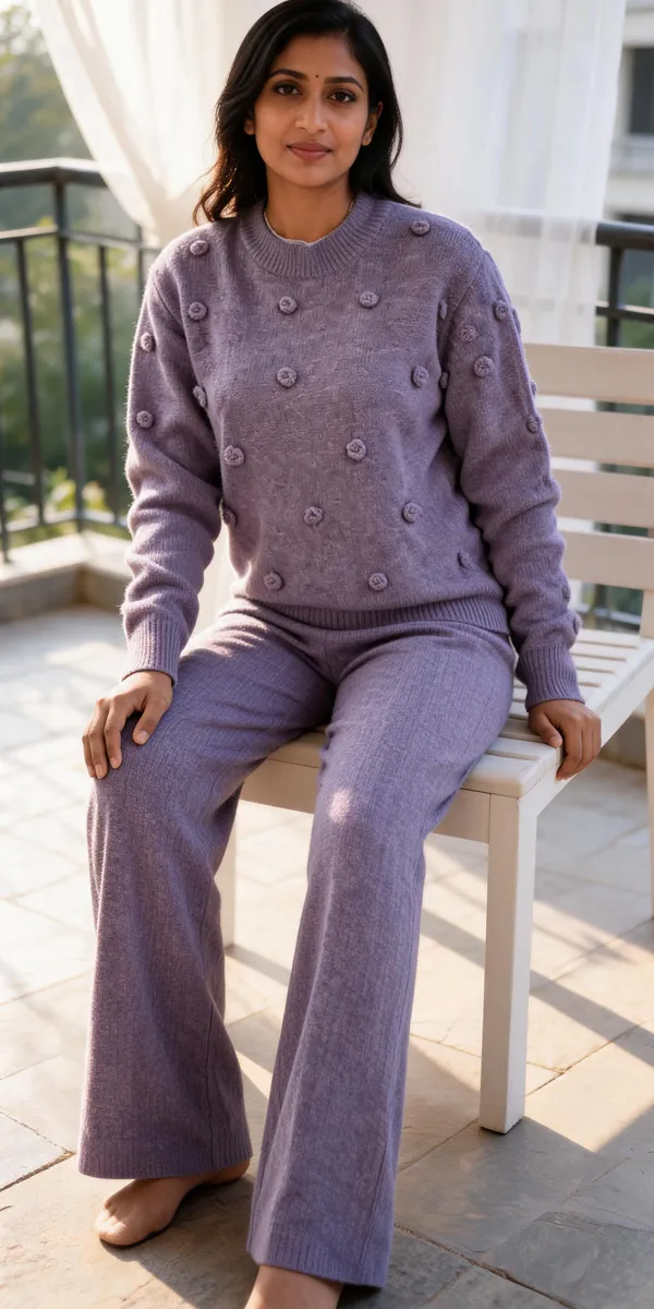 Lavender_Woolen_Knit_Regular_Fit_Co-Ord_Set_For_Women