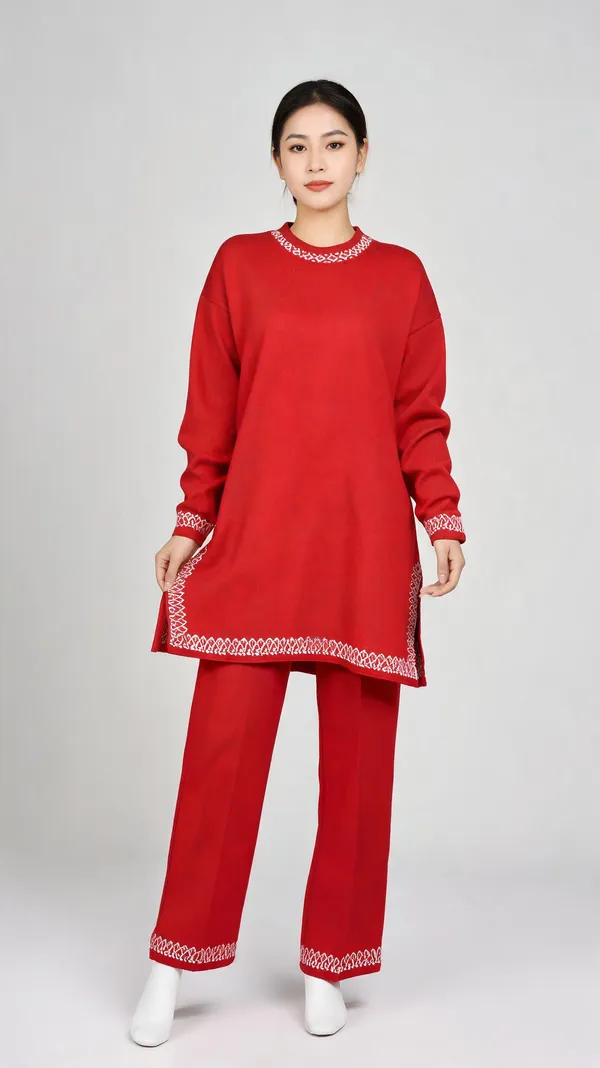 Red_Woolen_Embroidered_Relaxed_Fit_Co-Ord_Set_For_Women